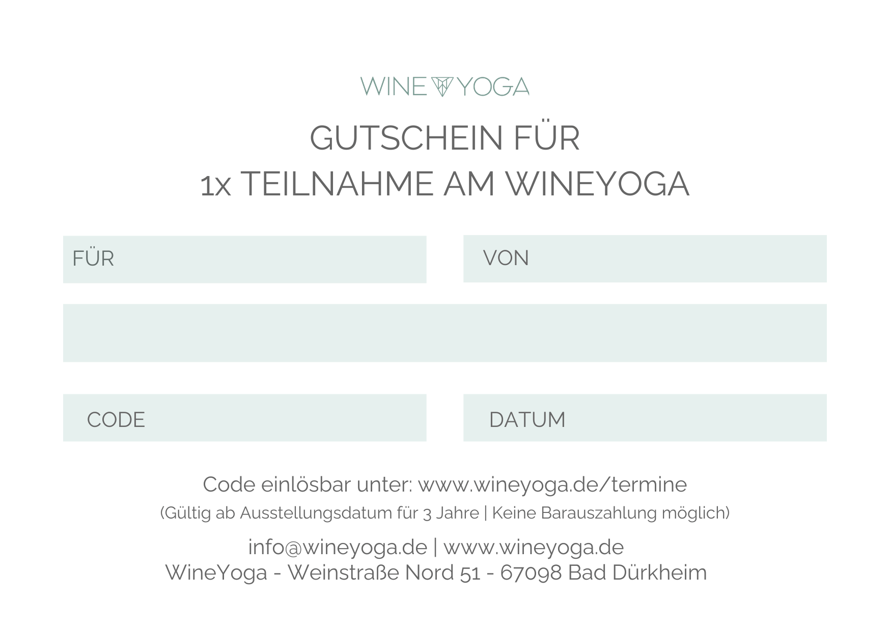 WineYoga Gutschein <br> für 1x Teilnahme <br> am WineYoga – Bild 2