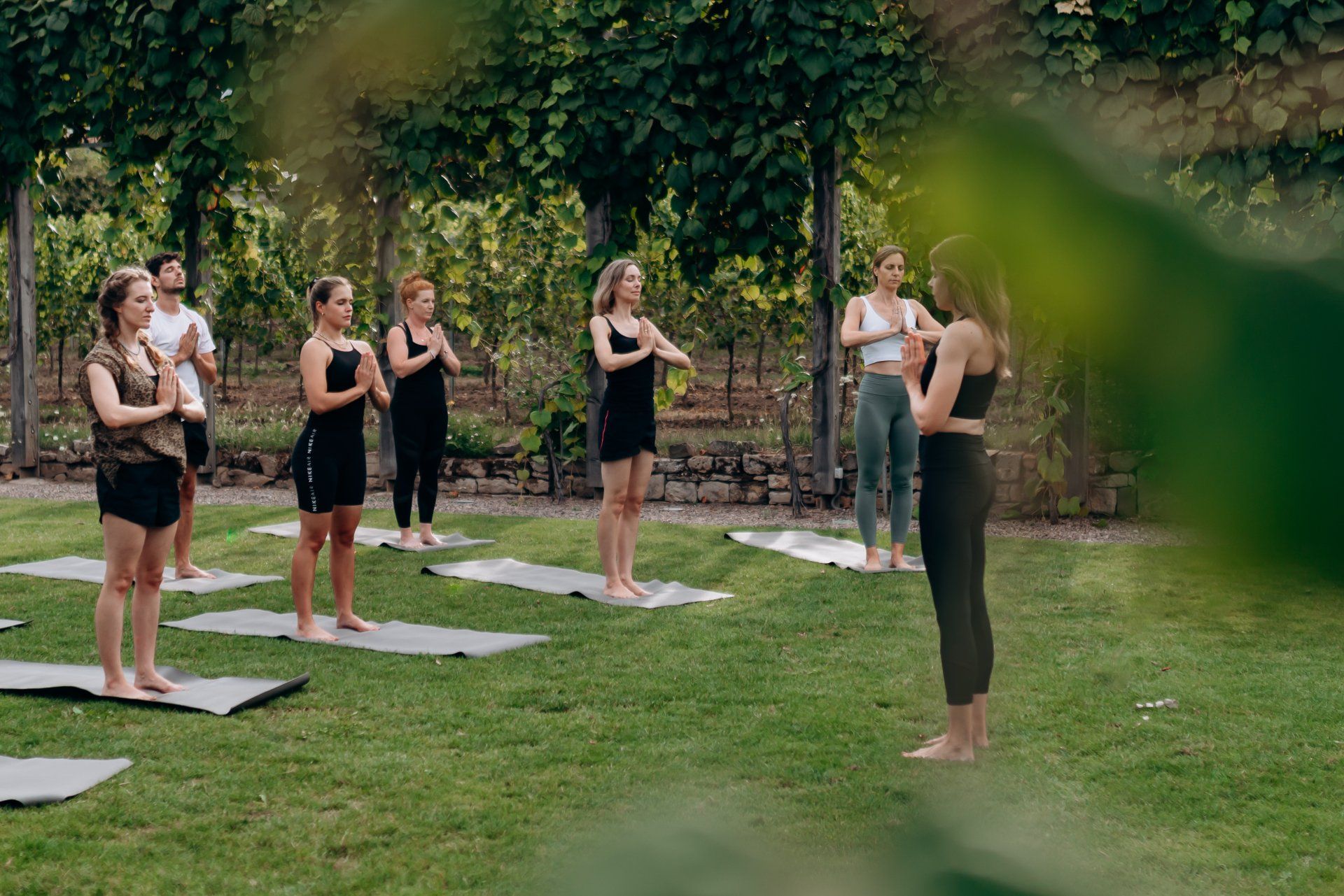 WineYoga — Weinprobe in der Vinothek