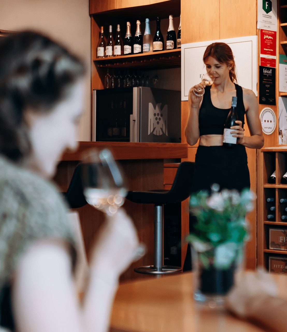 Weinprobe in der Vinothek